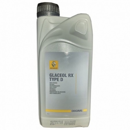 Антифриз концентрат 1л Желтый Зеленый GLACEOL RX Type D RENAULT/NISSAN, 7711428132
