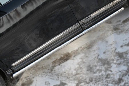 Пороги труба D63 на Ниссан Патфайндер ( Nissan Pathfinder 2014-)