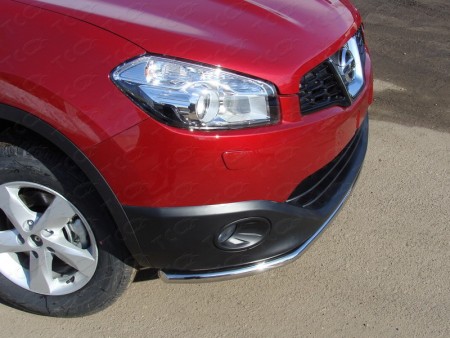 Защита передняя нижняя 42,4 мм на Ниссан Кашкай (Nissan Qashqai 2007-2014)
