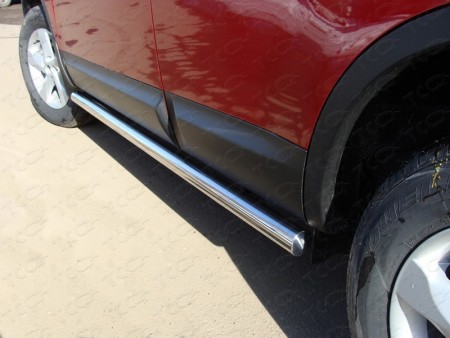 Пороги труба 60,3 мм на Ниссан Кашкай (Nissan Qashqai 2007-2014)