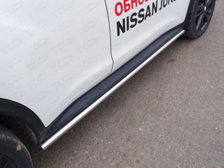 Пороги труба 42,4 мм Ниссан Джук (Nissan Juke 2015-)
