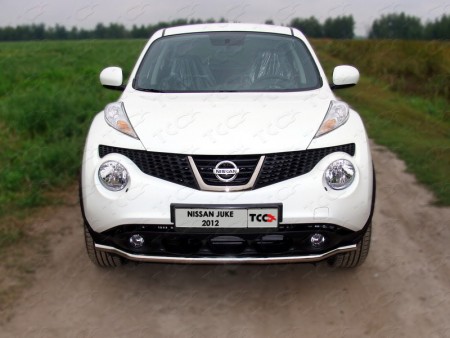 Защита передняя нижняя 42,4 мм для Ниссан Джук (Nissan Juke 2010-2014)