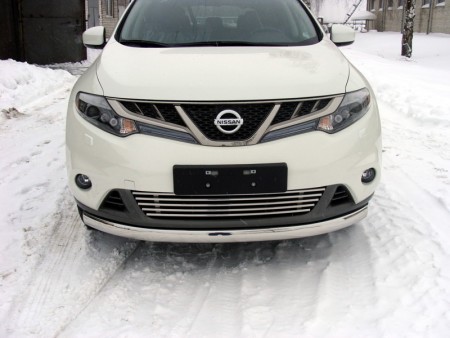 Защитная Решётка радиатора 16 мм на Ниссан Мурано ( Nissan Murano 2010-2015)