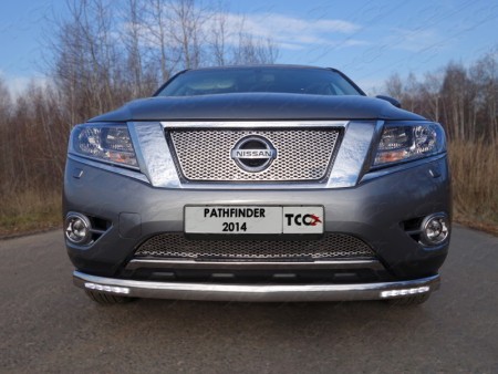 Защитная Решетка радиатора нижняя на Ниссан Патфайндер ( Nissan Pathfinder 2014-)