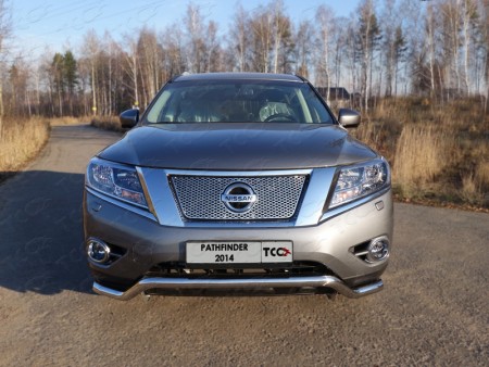 Защита передняя (кенгурин) 60,3 мм на Ниссан Патфайндер ( Nissan Pathfinder 2014-)