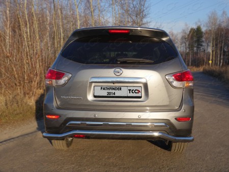 Защита задняя 60,3 мм на Ниссан Патфайндер ( Nissan Pathfinder 2014-)