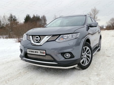Защита передняя нижняя 42,4 мм на Ниссан Икс-Трейл ( Nissan X-Trail T32 2015-)