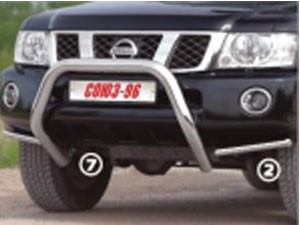 Кенгурятник (d 76 мм) низкий Nissan Patrol 2005