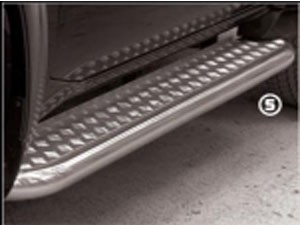 Пороги с листом (d 76 мм) Nissan Patrol (2004-2010)