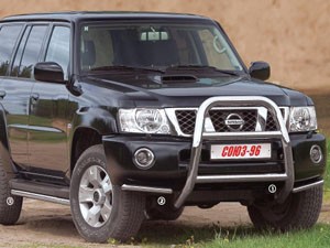 Кенгурятник (d 76 мм) высокий Nissan Patrol (2004-2010)