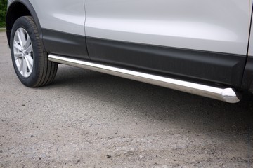 Защита порогов вогнутые Ø63мм (НПС) NISSAN QASHQAI (2014-)