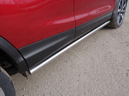 Пороги труба 60,3 мм на Ниссан Кашкай (Nissan Qashqai 2014-)