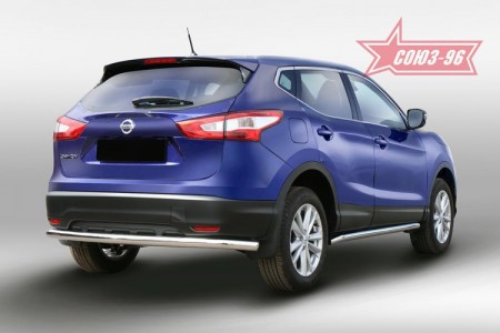 Защита задняя d60 на Ниссан Кашкай (Nissan Qashqai 2014-)