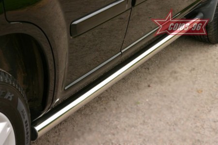 Пороги труба d 60 на Ниссан Х-Трейл (Nissan X-Trail 2001-2007)