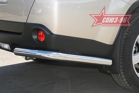 Защита задняя "уголки" d 60 на Ниссан Икс-Трейл ( Nissan X-Trail 2007-2010) 