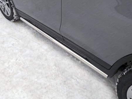  Пороги труба 60,3 мм Ниссан Икс-Трейл (Nissan X-Trail 2015-)