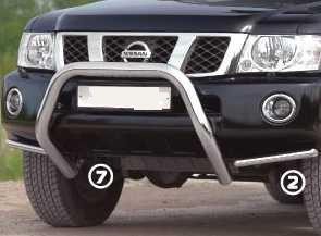 Кенгурятник (d 76 мм) низкий Ниссан Патрол (Nissan Patrol 2004-2010)