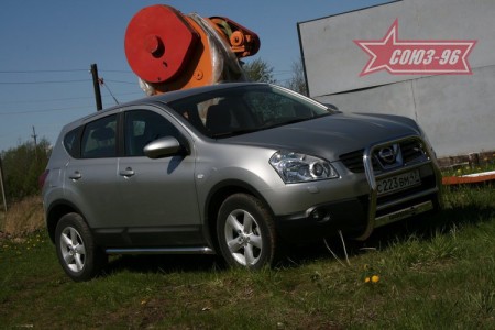 Кенгурятник (d 60 мм) высокий Ниссан Кашкай (Nissan Qashqai 2007-2010)