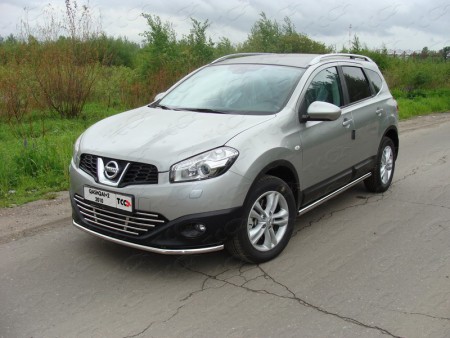 Защита передняя нижняя 42,4 мм на Ниссан Кашкай (Nissan Qashqai +2) (2010-2014)