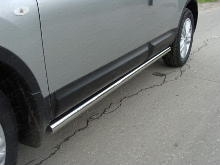 Пороги труба 60,3 мм на Ниссан Кашкай (Nissan Qashqai +2)(2010-2014)