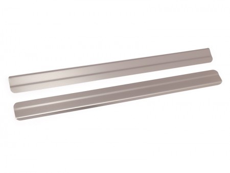 Накладки внутренних порогов Ниссан Джук (NISSAN JUKE 2010-2014) ступенчатые (нерж. сталь) (к-т 2 шт.)