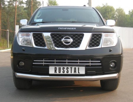 Защита переднего бампера D76  на Ниссан Патфайндер ( Nissan Pathfinder 2004-2009)