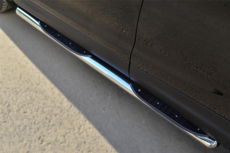 Пороги с проступью d76 на Ниссан Кашкай (Nissan Qashqai 2014-)