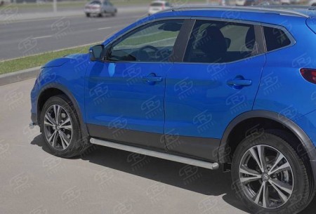 Пороги труба d63 (вариант 3) NISSAN QASHQAI 2019-