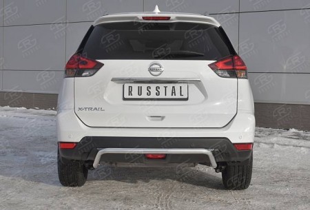Защита заднего бампера D42 (волна) на Ниссан Икс-Трейл ( Nissan X-Trail 2015-)