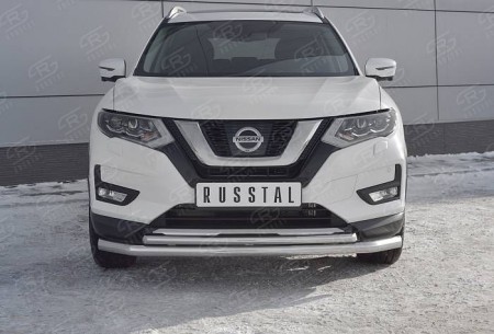 Защита переднего бампера D63 (секции) D42 (дуга) на Ниссан Икс-Трейл ( Nissan X-Trail 2015-2018, 2018-)) NXZ002081 / NXZ003152