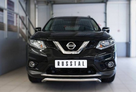 Защита переднего бампера D42 (волна) на Ниссан Икс-Трейл ( Nissan X-Trail 2015-)