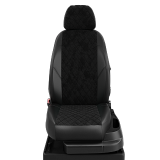 Чехлы из экокожи РОМБ и Алькантары для Ниссан Террано ( Nissan Terrano D10 2014-)