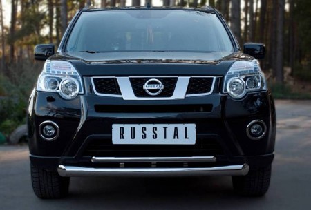 Защита переднего бампера d76/42 на Ниссан Икс-Трейл (Nissan X-Trail 2011-2014) XNZ-000963