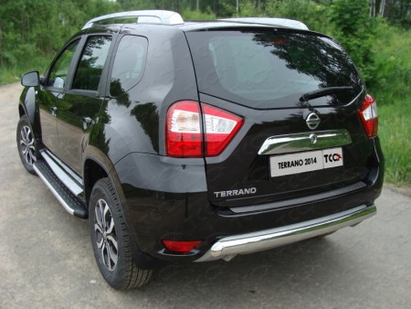 Защита задняя центральная (овальная) 75х42 мм на Ниссан Террано (Nissan Terrano)