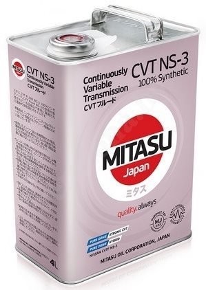 Масло трансмиссионное для вариаторов 4л Mitasu CVT Fluid NS-3 4л, MJ3134