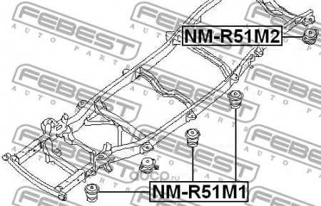 Сайлентблоки опоры рамы ( Подушка ) для Nissan Np300 Navara/ Pathfinder III R51 05>/ NMR51M1/ NMR51M2 Сайлентблоки опоры рамы ( Подушка ) для Nissan Np300 Navara/ Pathfinder III R51 05>/ NMR51M1/ NMR51M2