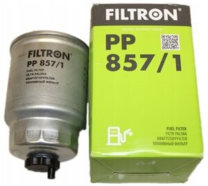 Фильтр топливный ( накручиваемый ) ОРИГИНАЛ Nissan Pathfinder R51 2,5D/ Almera n16 2,2D/ Primera P12 2,2D/ 164037F40B /  PP857/1 Filtron (Польша)