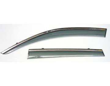 Дефлекторы окон Nissan TEANA (2008-2013) С МЕТАЛЛ. ХРОМ-МОЛДИНГОМ