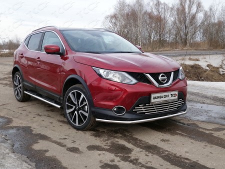 Защита передняя нижняя 42,4 мм на Ниссан Кашкай J11 (Nissan Qashqai с 2014-)